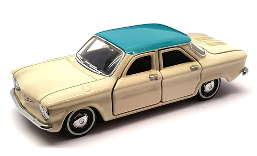 Franklin Mint 1/43 Scale 11321C - 1960 Chevrolet Corvair - White/Aqua