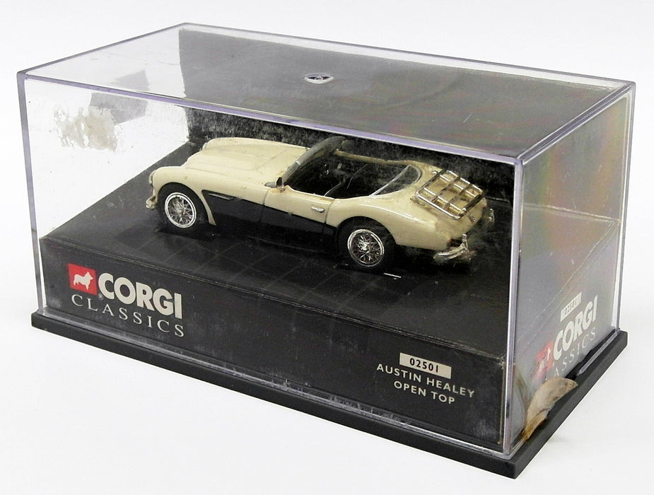 Corgi 1/43 Scale 02501 - Austin Healey Open Top - Black/White