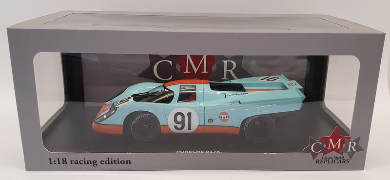 CMR 1/18 Scale Model Car CMR131-91 - Porsche 917K Race Car Gulf #91