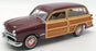 Franklin Mint 1/24 Scale Model Car FM670 - 1949 Ford Woody Wagon - Burgundy