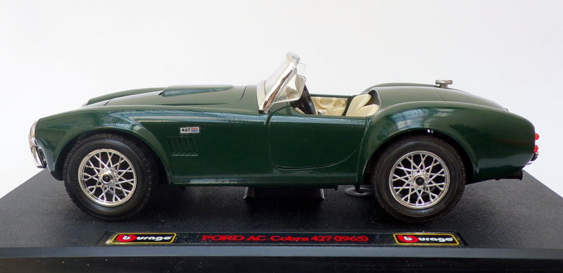 Burago 1/24 Scale Model Car 0513 - 1965 Ford AC Cobra 427 - Green