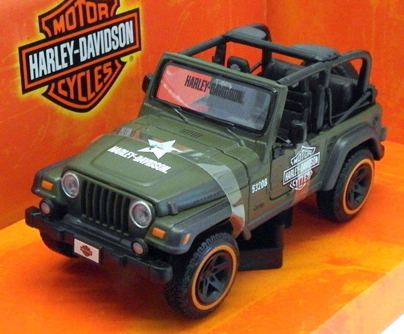 Maisto 1/27 Scale Diecast 32190 - Jeep Wrangler Rubicon H-D Custom - Green