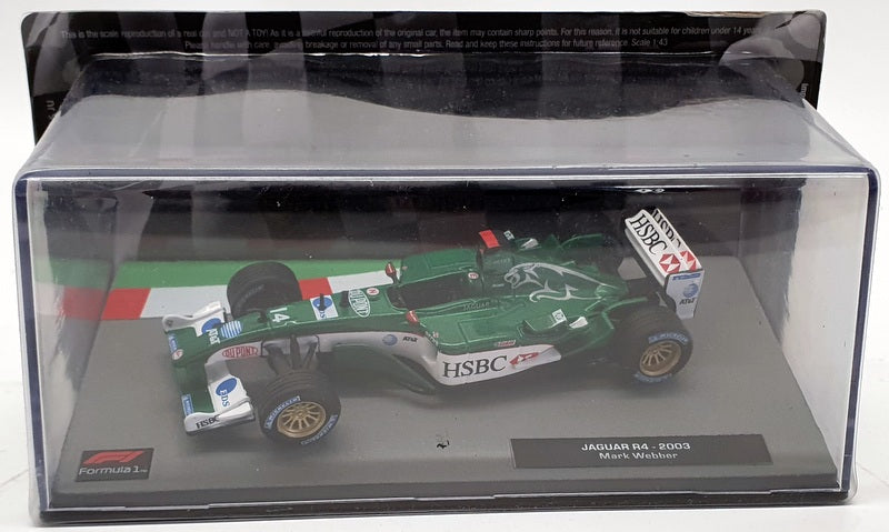 Altaya 1/43 Scale Model Car 1101IR8 - Jaguar R4 2003 Mark Webber