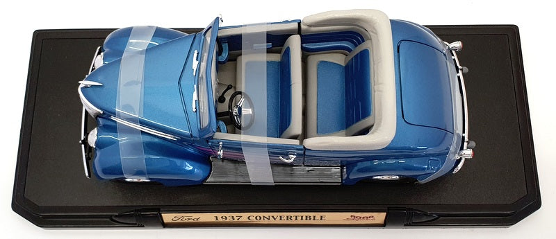 Road Signature 1/18 Scale Model Car 92238 - 1937 Ford Convertible - Blue