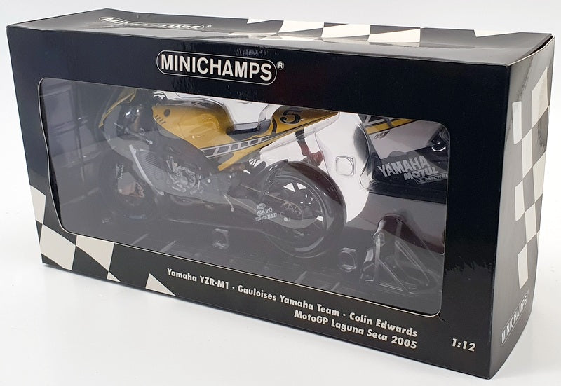 Minichamps 1/12 Scale Motorcycle 122053095 - Yamaha YZR M1 C Edwards Laguna 2005