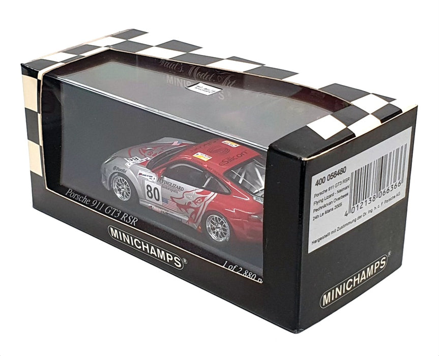 Minichamps 1/43 Scale 400 056480 - Porsche 911 GT3 RSR #80 Le Mans 2005