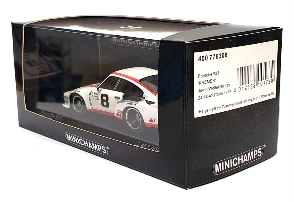 Minichamps 1/43 Scale 400 776308 - Porsche 935 "KREMER" 24H Daytona 1977