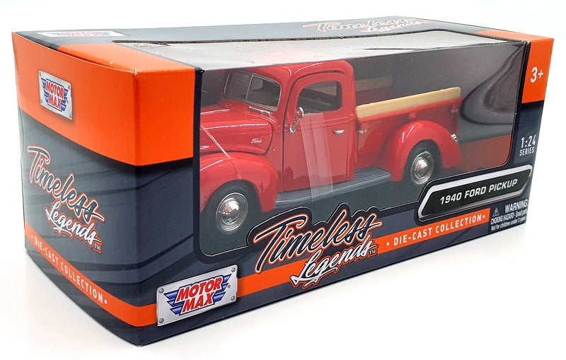 Motormax 1/24 Scale Diecast 73234 - 1940 Ford Pickup - Red