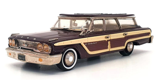 CONQUEST 1/43 Scale CQ3621 - 1963 Ford Galaxie Country Squire - Maroon