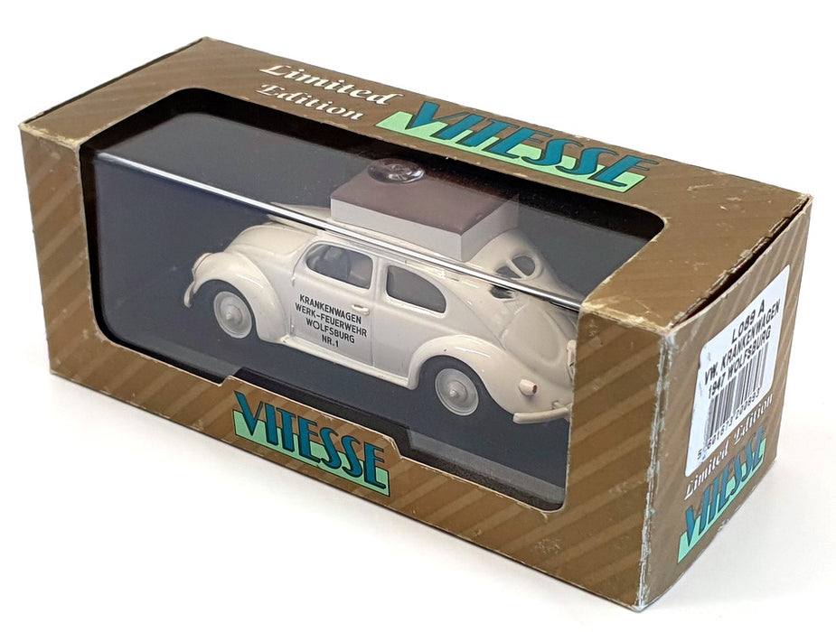 Vitesse 1/43 Scale L089A - 1947 VW Beetle Wolfsburg Krankenwagen - White