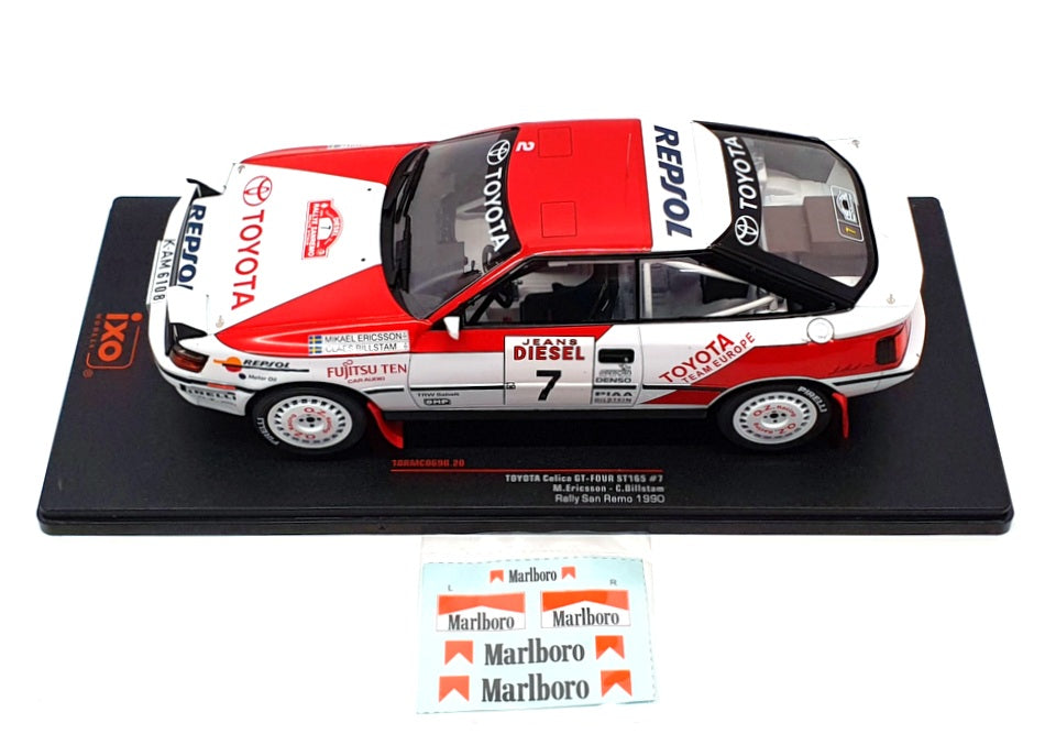 Ixo 1/18 Scale 18RMC069B.20 Toyota Celica GT San Remo 1990 #7 Ericsson/Billstam