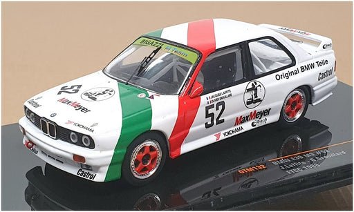 Ixo 1/43 Scale GTM132 - BMW E30 M3 ETCC 1988 #52 Laffite/Grouillard - White