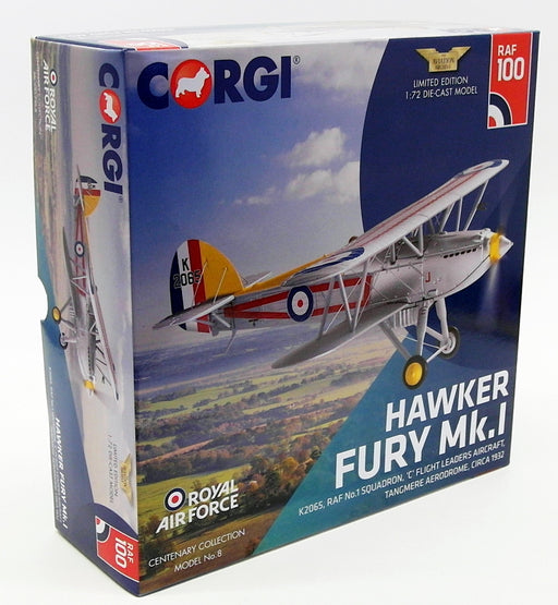 Corgi 1/72 Scale AA27304 - Hawker Fury MkI - K2065 RAF #1 Sq. 1932