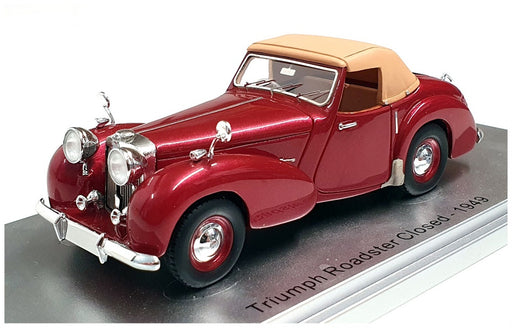 Kess 1/43 Scale Resin KE43057001 - 1949 Triumph Roadster Closed - Metallic Red