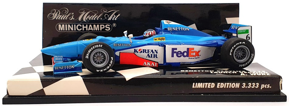 Minichamps 1/43 Scale 430 980096 - F1 Benetton 1998 Launch Version - A.Wurz