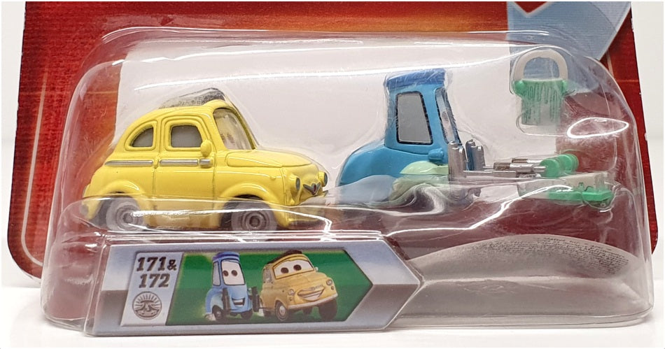 Mattel Disney Pixar Cars W2692 #171 & 172 - Guido & Luigi Vehicles - Blue/Yellow