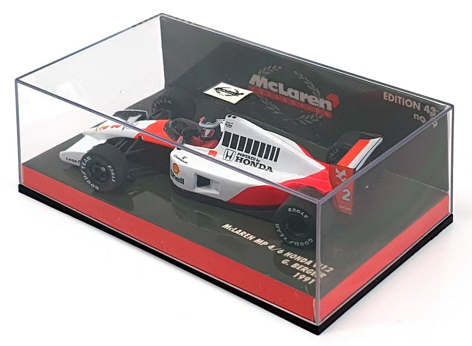 Minichamps 1/43 Scale 530 914302 - F1 McLaren MP 4/6 Honda V12 - G.Berger 1991