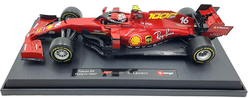 Burago 1/18 Scale Diecast 18-16808TU - Ferrari F1 SF1000 C.Leclerc 1000th GP #16