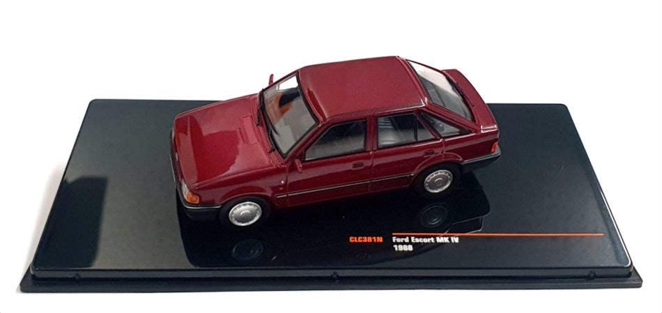 Ixo Models 1/43 Scale Diecast CLC381N - 1988 Ford Escort MkIV - Red