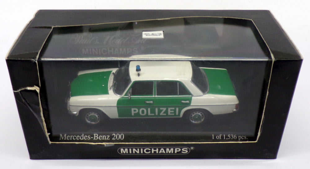 Minichamps 1/43 Scale 400 034090 - Mercedes Benz 200 - Polizei