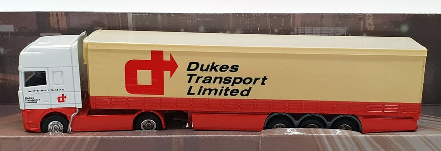 Corgi 1/64 Scale Diecast TY87002 - DAF 95 Cab & Curtainside - Dukes Transport