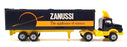 Corgi 18cm Long 1175 - Mercedes Benz L Artic Box Trailer Zanussi - Black/Yellow