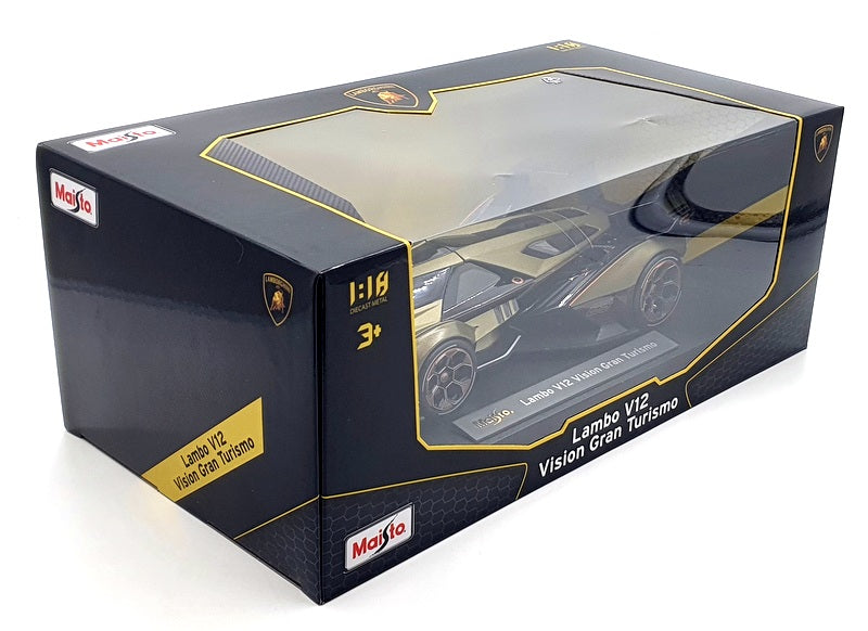 Maisto 1/18 Scale Diecast 36454 - Lambo V12 Vision Gran Turismo - Gold ...