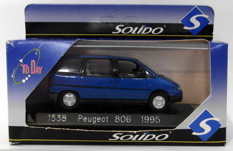 Solido Models 1/43 Scale Diecast 1538 - 1995 Peugeot 806 - Blue