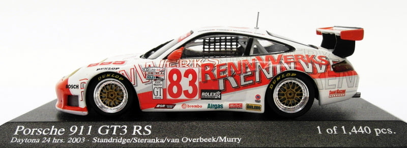 Minichamps 1/43 Scale 400 036983 - Porsche 911 GT3 RS - Daytona 24h 2003