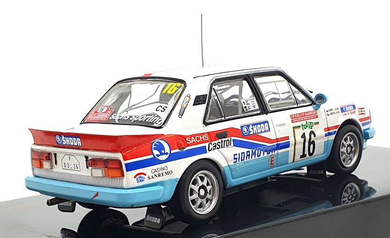 Ixo 1/43 Scale Diecast RAC336 - Skoda 130LR #16 Sanremo Rally 1986