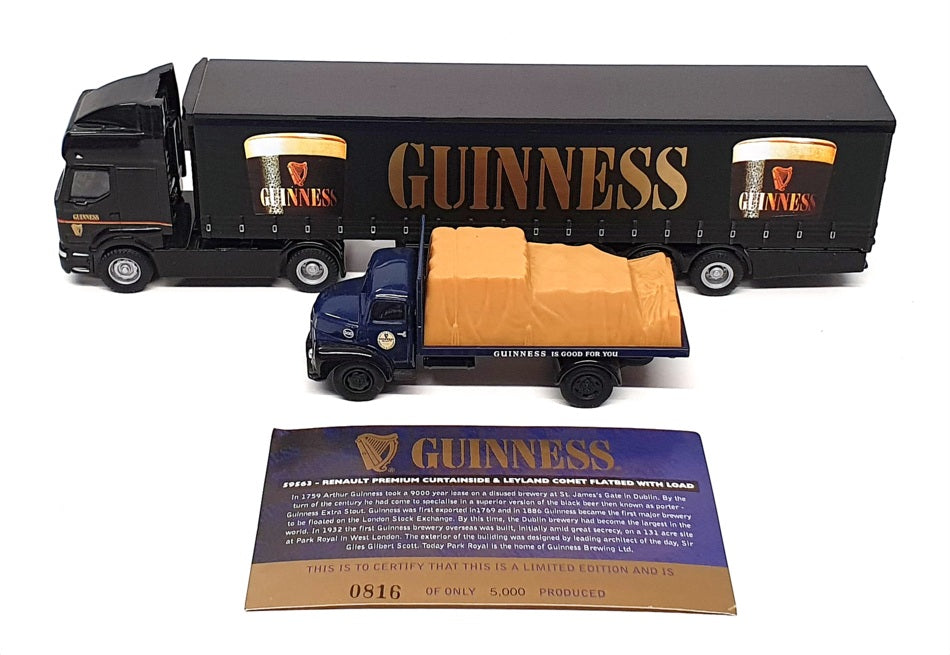 Corgi 1/64 Scale 59563 - Renault Curtainside & Leyland Comet With Load Guinness