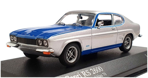 Minichamps 1/43 Scale 430 085805 - 1972 Ford Capri RS 2600 - Silver/Blue