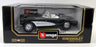 Burago 1/18 Scale Diecast 3034 Chevrolet Corvette 1957 Black White Model Car