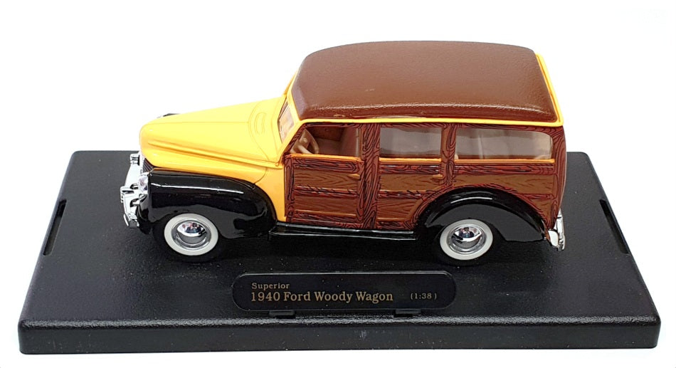 Superior 1/38 Scale HK72799 - 1940 Ford Woody Wagon - Yellow