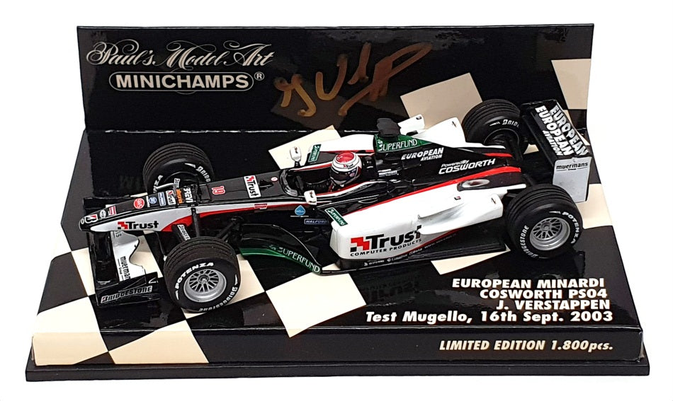 Minichamps 1/43 Scale 400 030399 F1 European Minardi Cosworth PS04 - Verstappen