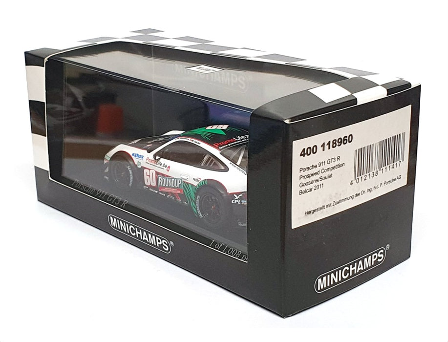 Minichamps 1/43 Scale 400 118960 - Porsche 911 GT3R - #60 Belcar 2011