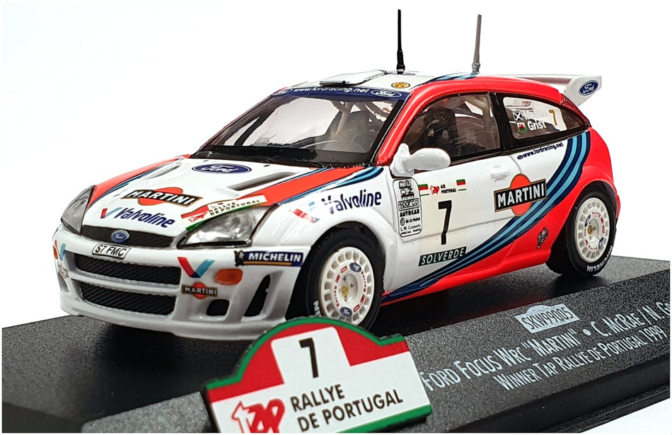 Skid 1/43 Scale SKW99005 - Ford Focus WRC 1st Portugal Rally 1999 #7 Grist