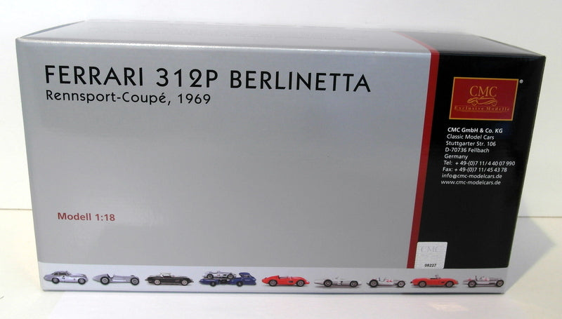 CMC 1/18 scale diecast - M-096 Ferrari 312P Berlinetta Rennsport Coupe 1969 red