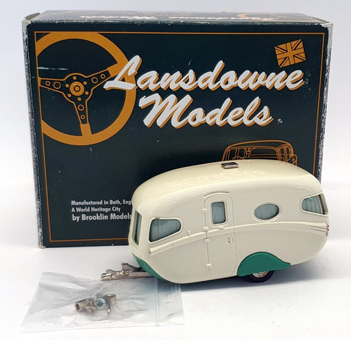 Lansdowne Models 1/43 Scale LDM17 - 1956 Willerby Vogue Caravan - Cream/Green