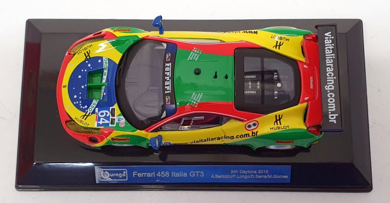 Burago 1/43 Scale Diecast #18-36305 - 2015 Ferrari 458 Italia GT3 #64 Race Car