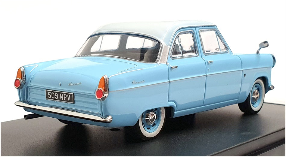 PremiumX 1/43 Scale Diecast PRD551 - 1959 Ford Consul MKII - Lt Blue/White