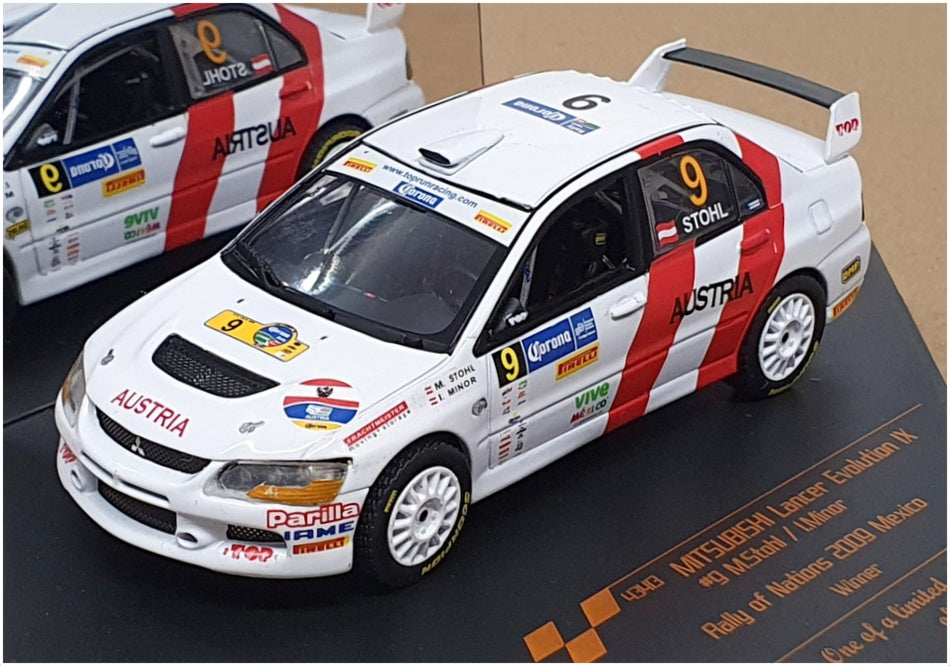 Vitesse 1/43 Scale 43413 Mitsubishi Evo IX #9 Winner Rally Of Nations '09 Mexico