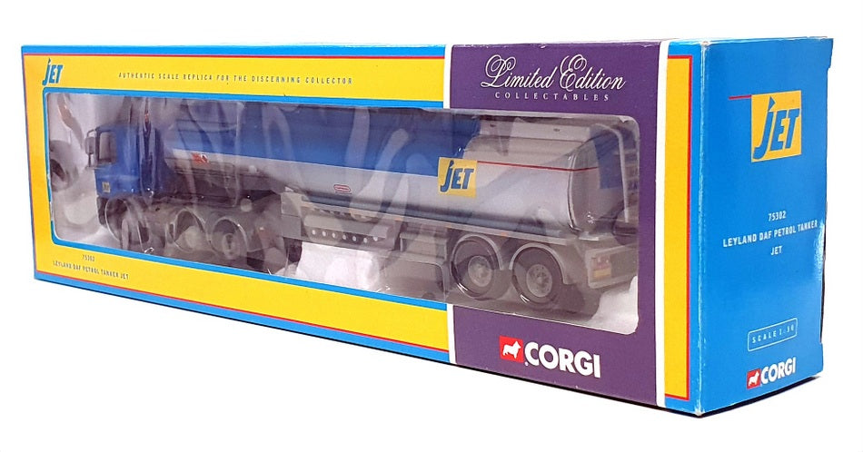 Corgi 1/50 Scale 75302 - Leyland DAF Petrol Tanker Truck "Jet" - Blue/Grey