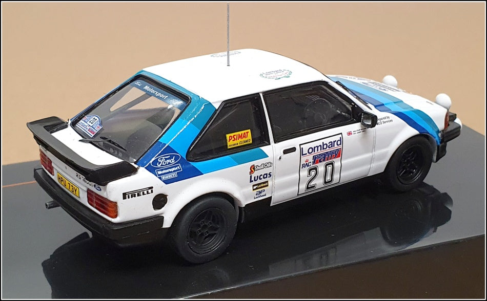 Ixo 1/43 Scale RAC377BLQ - Ford Escort MKIII RS 1600i #20 RAC Rally 1983