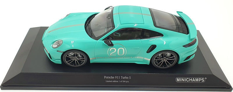 Minichamps 1/18 Scale Diecast 155 069175 Porsche 911 Trubo S 2021 Green