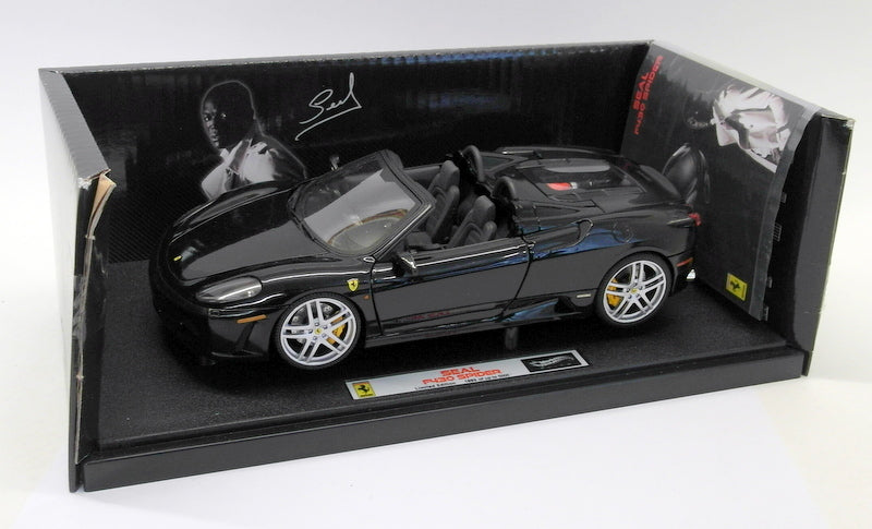 Hot Wheels Elite 1/18 Scale Diecast - T6928 Seal Ferrari F430 Spider Black