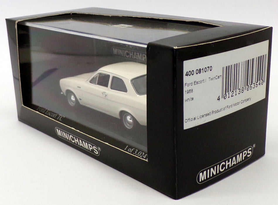 Minichamps 1/43 Scale 400 081070 - 1968 Ford Escort Mk1 Twin Cam - White