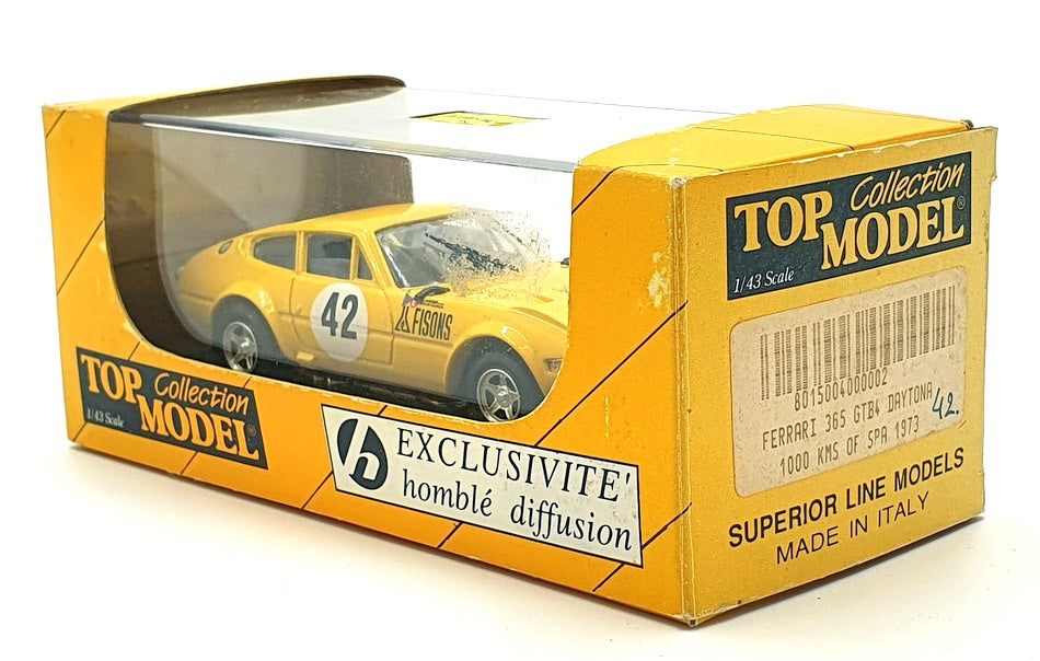 Top Model 1/43 Scale TM042Y - Ferrari 365 GTB4 Daytona #42 Spa 1973