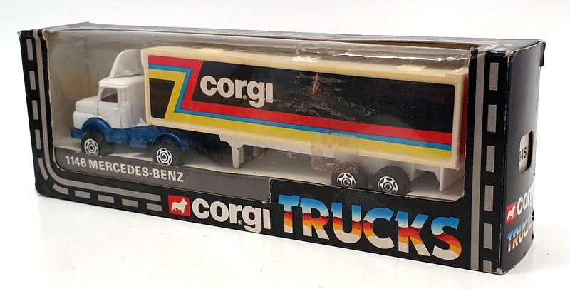 Corgi Diecast Appx 20cm Long 1146 - Mercedes Benz Corgi - Black/Cream