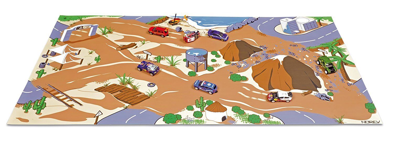 Norev - Dakar Rally Playmat - 110x55cms - Includes Red Bull Rally Car